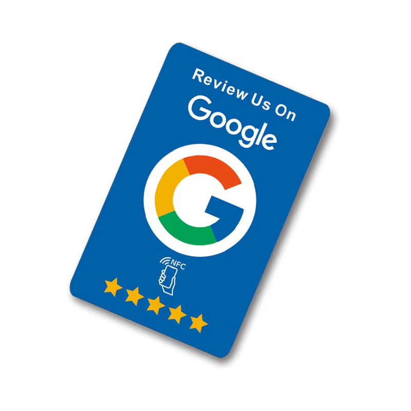 GOOGLE TAP TO REVIEW CARD- BLUE
