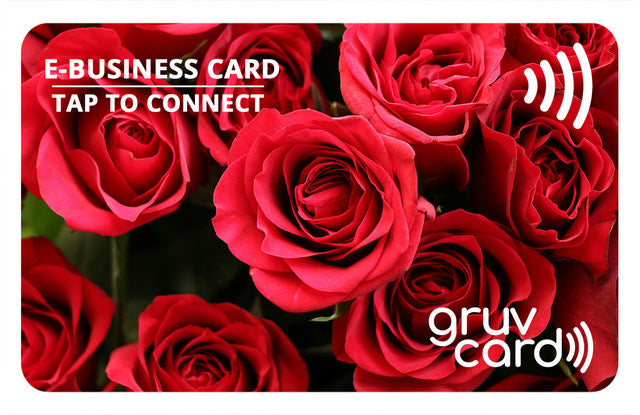 DIGITAL BUSINESS CARD- RED ROSE BACKGROUND