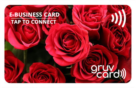 DIGITAL BUSINESS CARD- RED ROSE BACKGROUND
