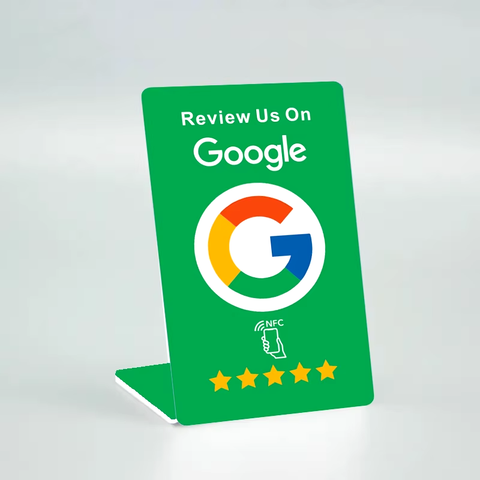 GOOGLE TAP TO REVIEW SIGN- GREEN