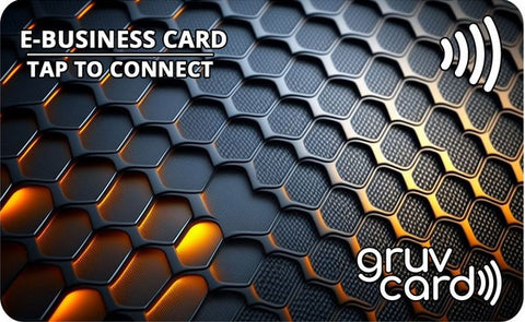 DIGITAL BUSINESS CARD- ORANGE CARBON BACKGROUND